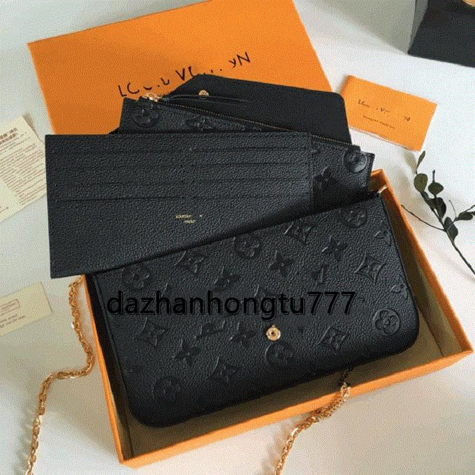 

Designers Women Shoulder Bags Luxury Pochette 3pcs Leather Crossbody Bag Lady Flower Handbags Coin Purse Wallet LVs LOUISS VUTTONS YSLs GGs Bag