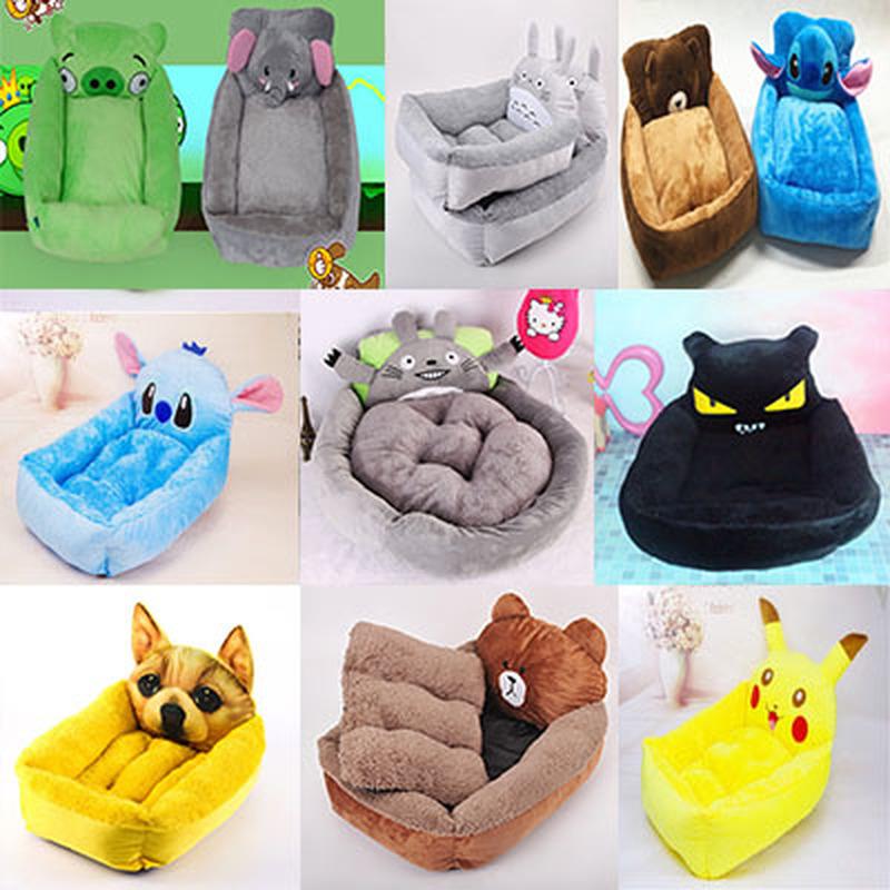 

Stitch Chinchilla Brown Bear Cartoon Style Pet Cat Dog Bed Warm Cat Nest Pet Bed Dog Mattress Supplies House Luxury, Pink shiba inu