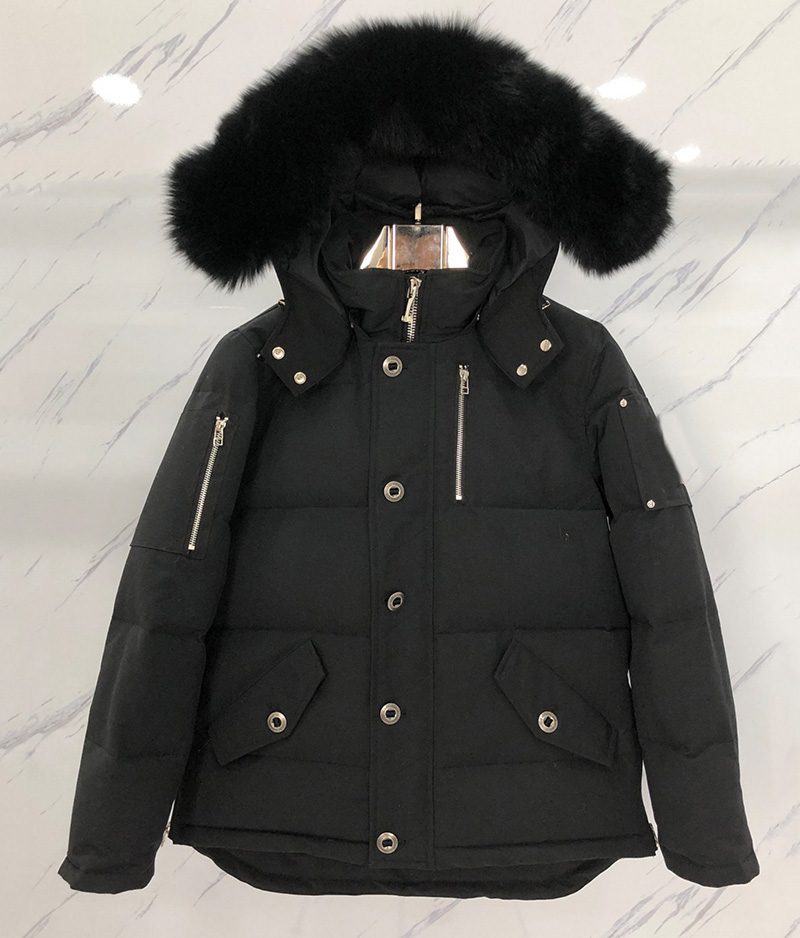 

2020-2021 Top New Men Casual Down Jacket Down Coats Mens moose Outdoor Warm Man Winter Coat Outwear Jackets Parkas canada knuckles Doudoune, Black