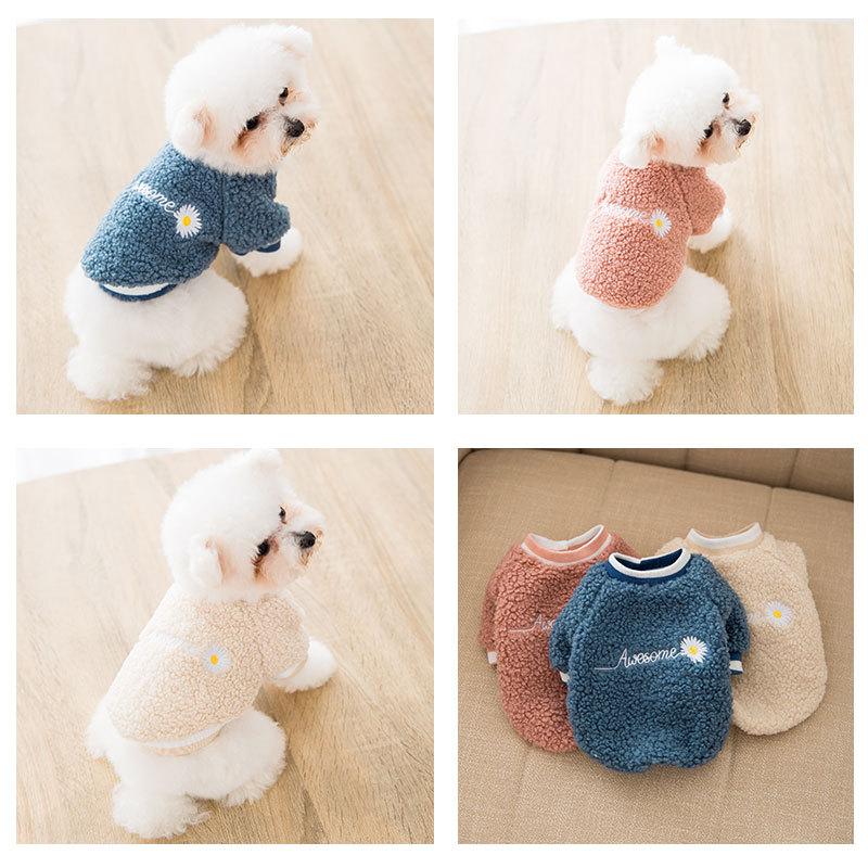 

Pet clothes Winter dog clothes cat Cute dog cat cotton small and medium-sized for dogs for cats, Blue cotton coat