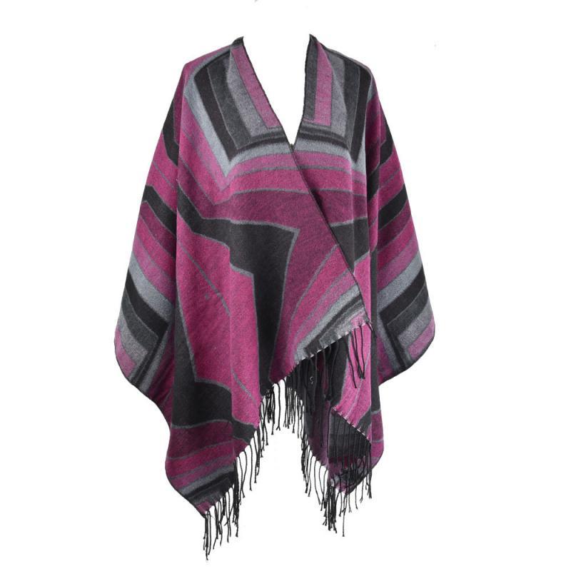 

Scarves Cashmere Winter Warm Women Scarf Geometric Thick Blanket Shawls And Wraps Double-sided For High Quality SF858