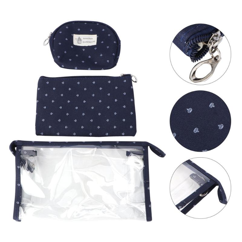 

1 Set Cosmetic Bag Girl Travel Makeup Storage Bag Storage Pouch Wash, Black