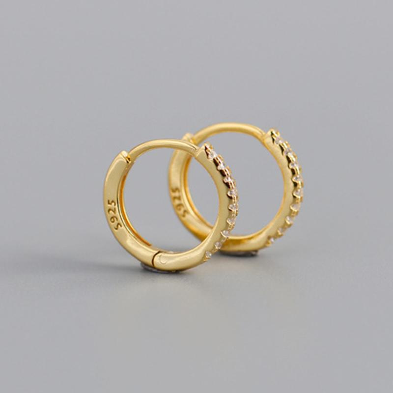 

Peixin Kpop earrings 2020 fashion design zirconia small hoop earring jewelry popular charm women's earrings simple lover gift