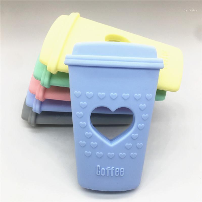 

Chenkai 5PCS BPA Free DIY Cute Heart Silicone Coffee Cup Teether Baby Pacifier Dummy Sensory Pendant Toy Crafts Accessories1