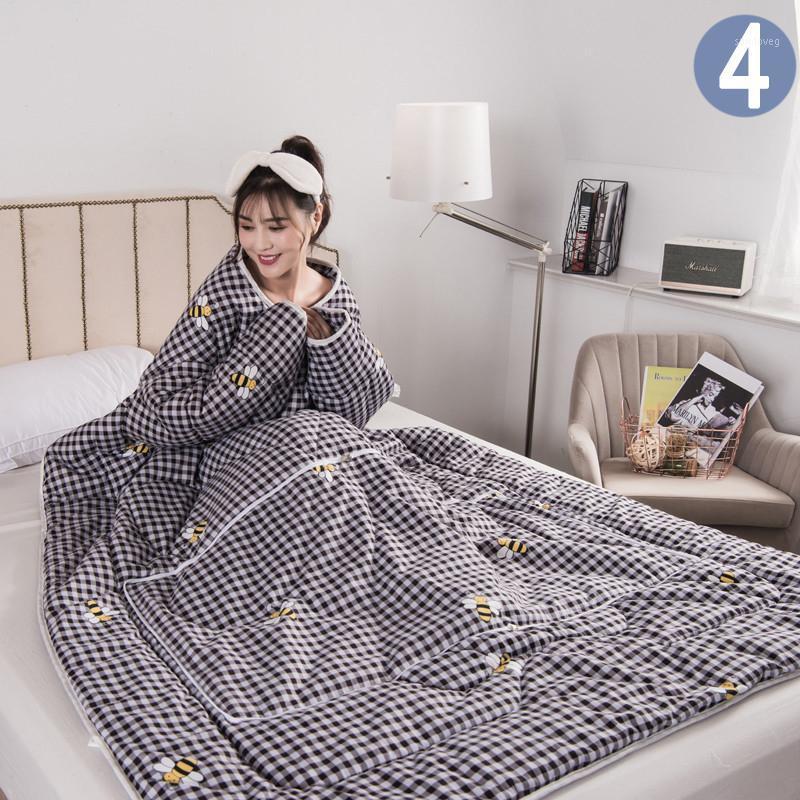 

Lazy Quilt with Sleeves Warm Thicken Blanket Multifunction Soft for Home Winter Nap Warm Supplies FP81