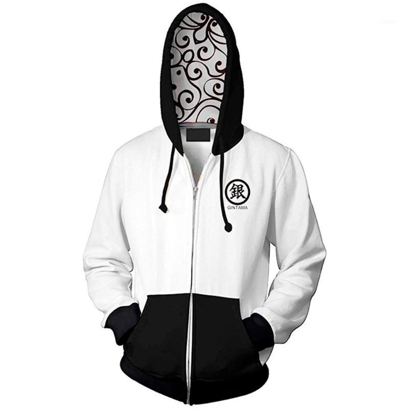 

New Anime Gintama Sakata Gintoki Cosplay Zipper Hoodies Men 3D Printed Jacket Sweatshirt 2019 Fashion Streatwear Winter Hoodie1, Lw314