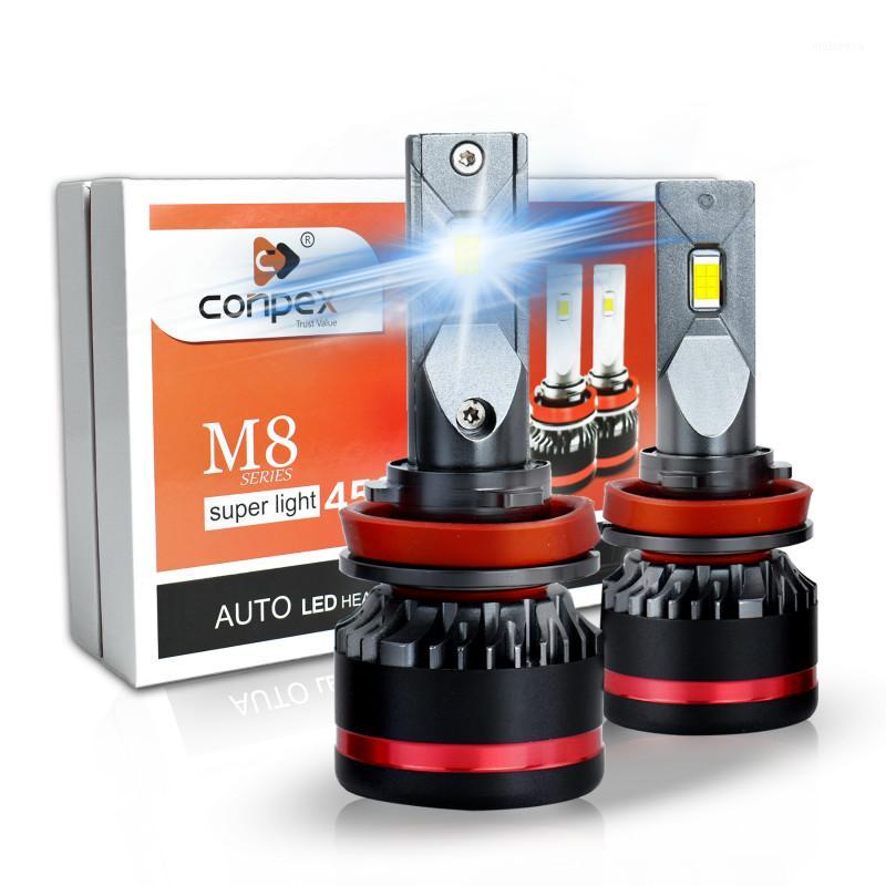 

2pcs Auto 45W 4400lm CSP LED Chips led H7 4 Car Headlight Bulbs h11 h3 h4 bulb h1 D1S 6500K White light lamp1