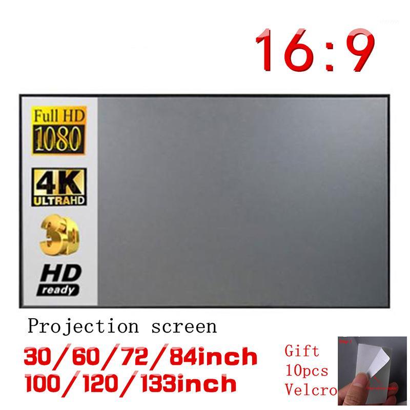 

Projection Screens VEIDADZ Simple Curtain Light Screen 60 72 84 100 120 Inch Projector Home Outdoor Office Portable 3D HD Screen1
