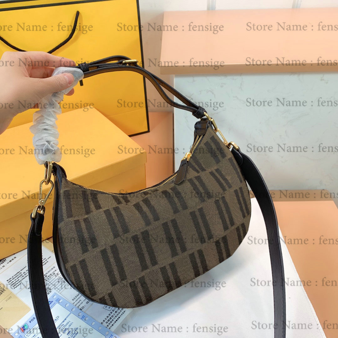 

Designer Graphy Hobo Womens Under Arm Bag With Vintage Gold Metal Letter Half Moon Shaped Underarm Shoulder Bag Luxury Womans Leather Cross Body