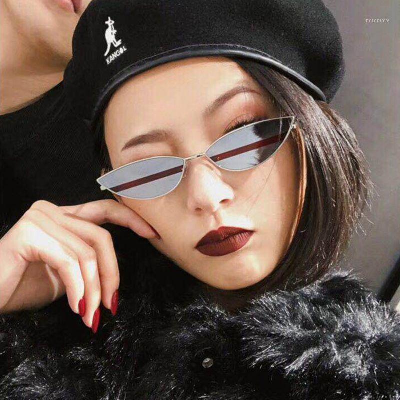 

7 color New Retro metal Sexy Cateye Sunglasses Women Brand Designer Vintage Cat eye Sun glasses Fashion Female Glasses UV4001