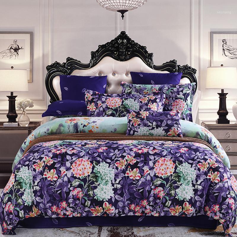 

45 Classic Bedding set Flower and Plant printing Duvet cover sets bed pillowcases sheet set King size  size1