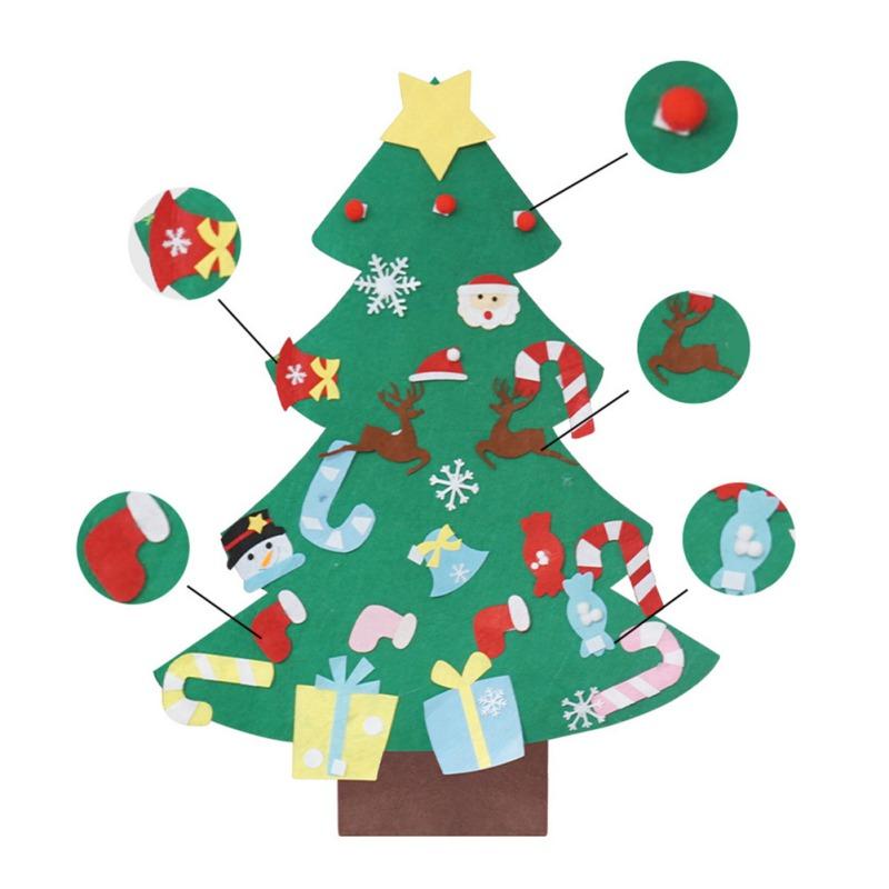 

hot Undefined Artificial ChristmasTree Kids Toys DIY Felt Xmas Tree Christmas Home Decoration Accessories New Year's Supplies