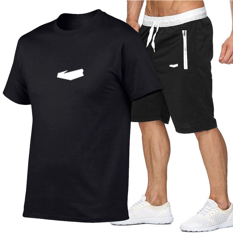 

Men Sets Summer men s Designer Tracksuit Clothing swimwear men t shirts+ Short pants 2 Pieces swimsuit Set outdoor jogging sports suits, Gray