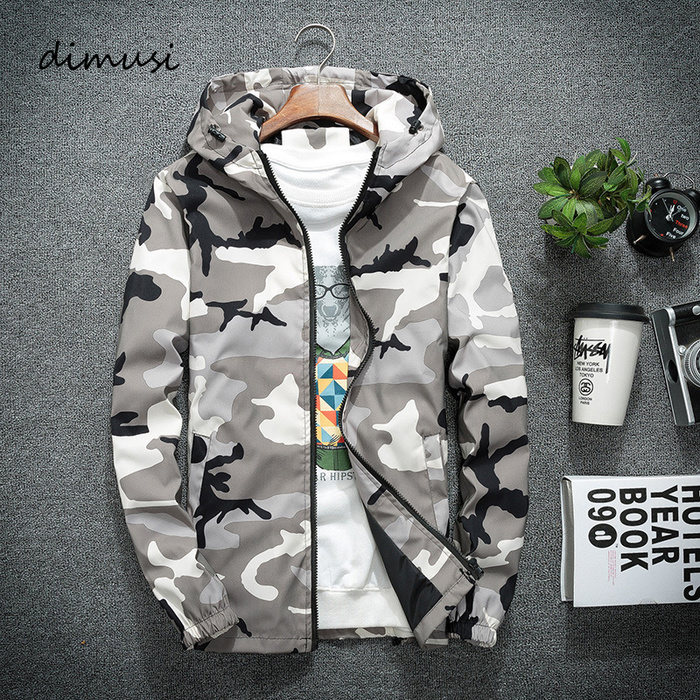 

Mens Jackets Spring Men Casual Windbreaker Camouflage Hooded Coats Mens Fashion Slim Hip Hop Bomber Jackets Clothing 5XL, Grey