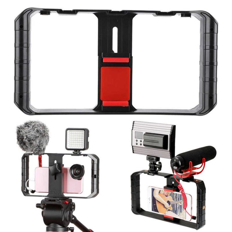 

Ulanzi Rig 3 Smartphone Video Hot Shoe Mount Filmmaking Case Stabilizer Frame Stand Stabilizer for 8 Plus DSLR Camera