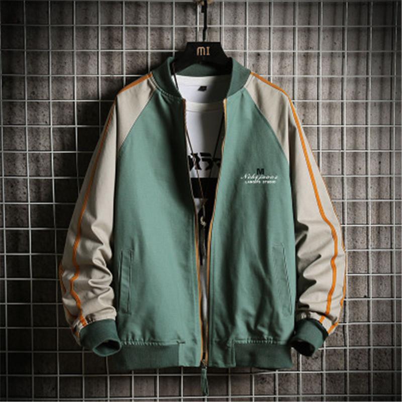 

Man Casual Jacket Baseball Uniform Fashion Korean Version Long Sleeve Zipper Outerwear Designer Male Autumn New Loose Stand-up Collar Coat