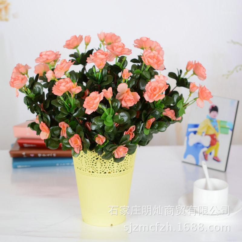 

Azalea artificial flower hand bridal bouquet fake flower wedding decoration home living room floral Christmas decor1