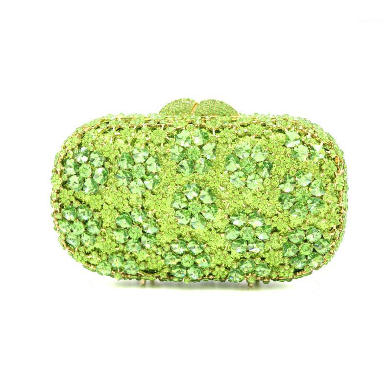 

XIYUAN Luxury Fashion Hollowing Out flower evening bags Handmade Diamond Evening Bag Wedding Bride small Clutch purse for party1, Color same picture