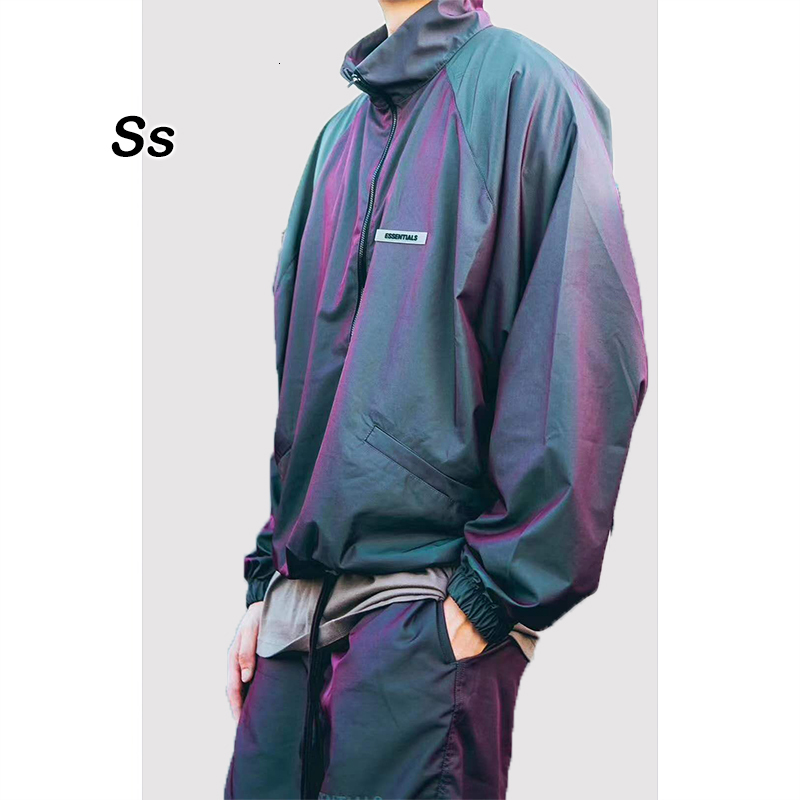 

2021 New Half Zipper Fog Jacket Men Women 1:1 High-quality Windbreaker Colorful Ribbon Essentials Mens Jackets and Coats Hui8
