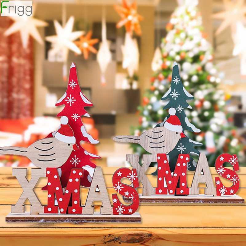 

Christmas Santa Claus Wooden Ornament Merry Christmas Decoration For Home Xmas Ornament Navidad Noel Gift Happy New Year 20211