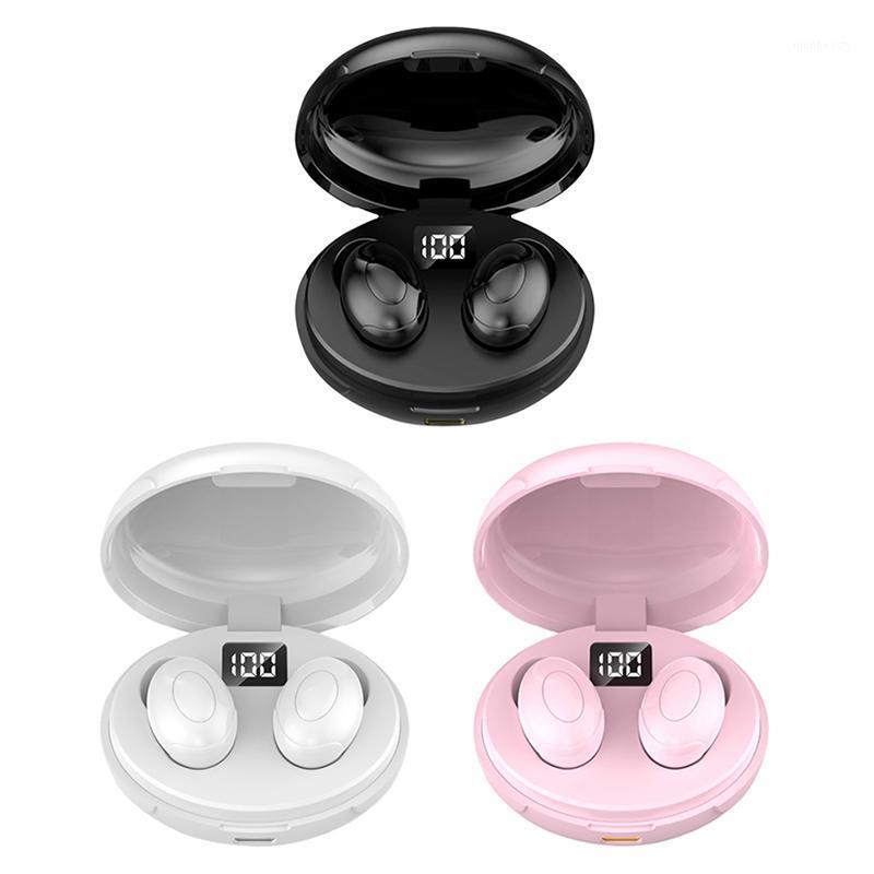 

TWS-T5 Bluetooth 5.0 Wireless Headset HIFI Headset LED High-definition Display Bass Stereo Waterproof With Charging Box1, White