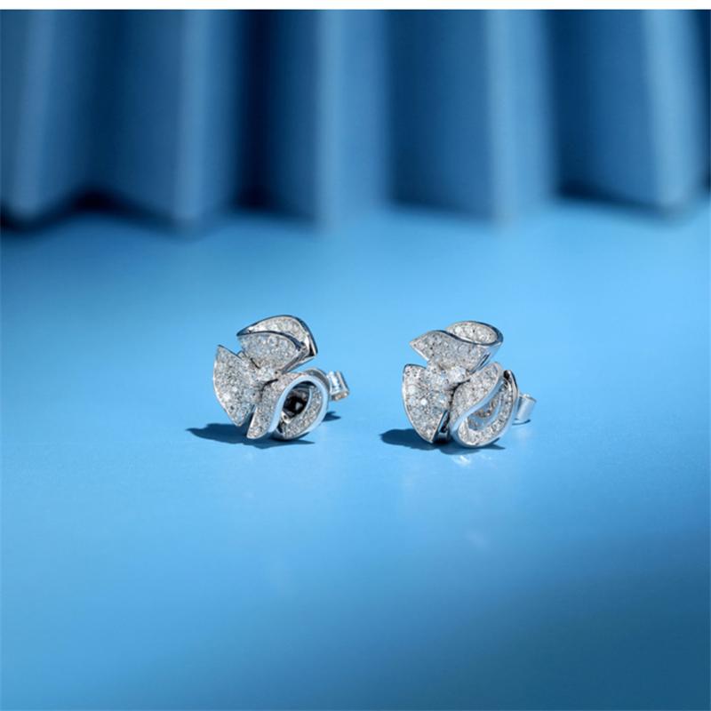 

100% Real S925 Sterling Silver Earring Natural Diamond Jewelry Women Orecchini Silver 925 Jewelry Bohemia Stud Garnet Earrings