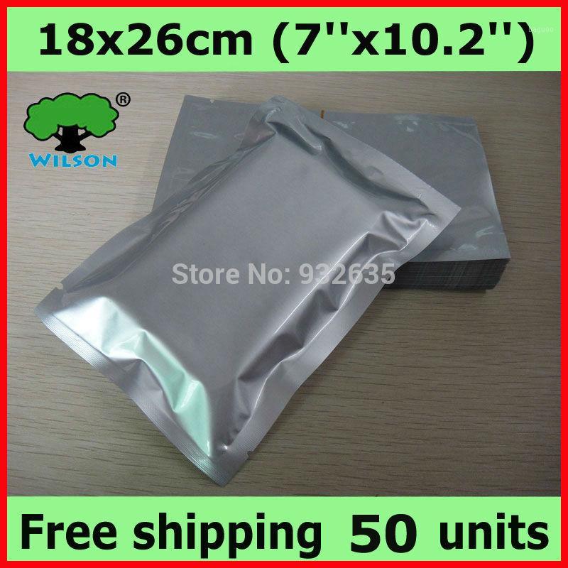 

Wholesale Price 18 x 26 cm (7''x10.2'') PCS 4 mils aluminum foil bag pouch mylar vacuum bags for storage aluminum flat bags1