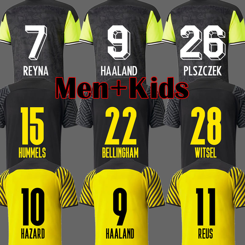 

HAALAND soccer jerseys 22 23 YEYNA 2022 2023 DOrtmund football shirt REUS NEONGELB BELLINGHAM HUMMELS BRANDT men + kids kit maillot de foot 999, Kids home