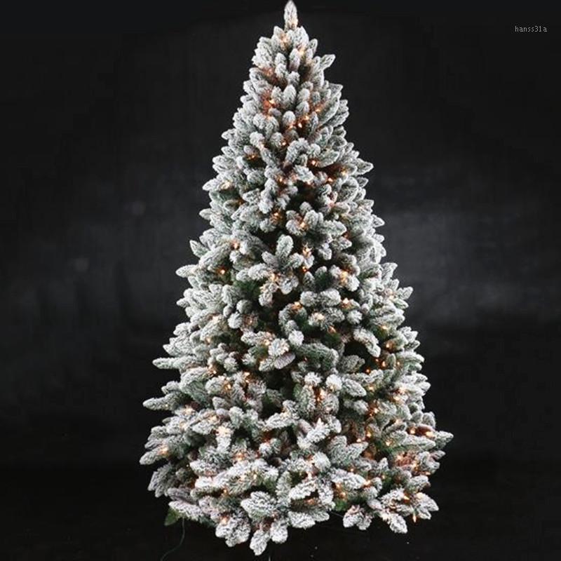 

New Year Gift Flocking Christmas Tree Snowflake Tree Christmas Family Hotel Mall Decoration1