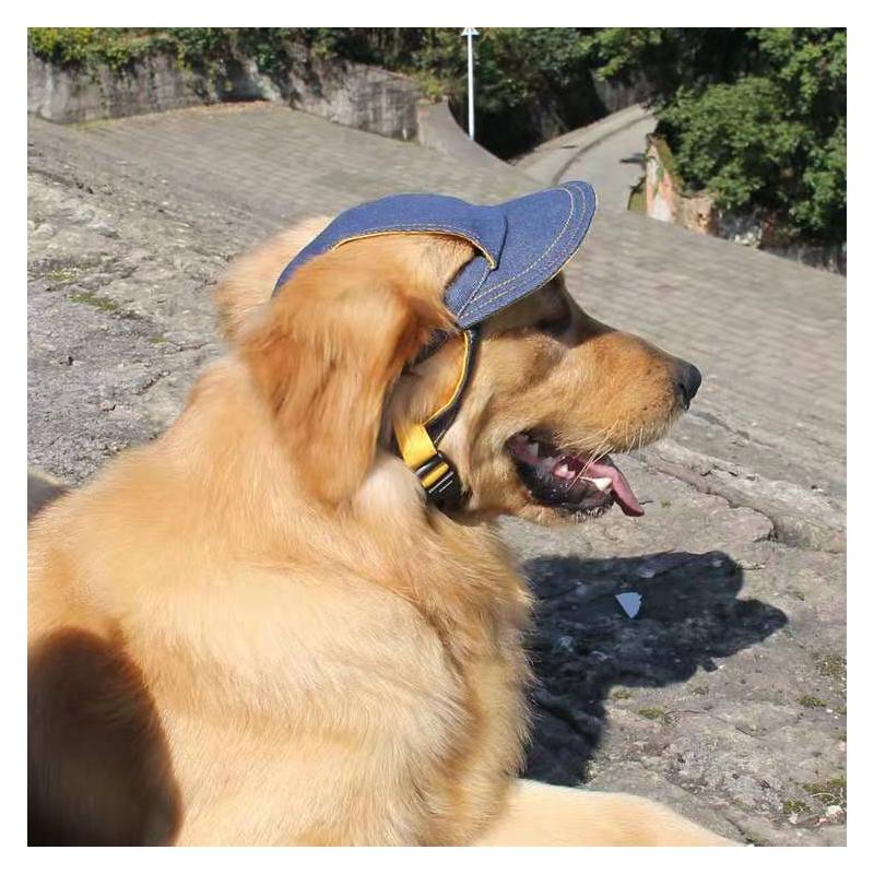 

Dog Hat Sunscreen Breathable Tide Pet Dog Cat Cute And Handsome Denim Hat Pet Baseball Cap Daily Outing Travel Photo Sun Hat2021, Navy blue