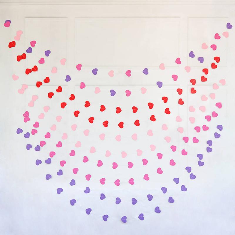 

4 meter heart dots paper Flag Party bell garland Decoration Banner Bunting for birthday wedding event