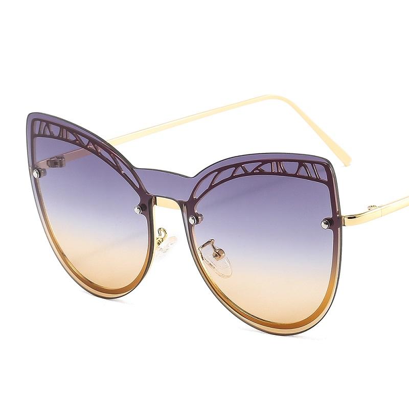 

2021 New Fashion Cat Eye Butterfly Sunglasses Women Men Gradients Designer Black Alloy Frame PC Lens Sun Glasses