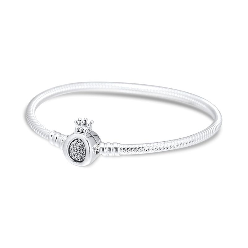 

Bangle QANDOCCI Moments Crown O Bracelets 100% 925 Sterling Silver Jewelry