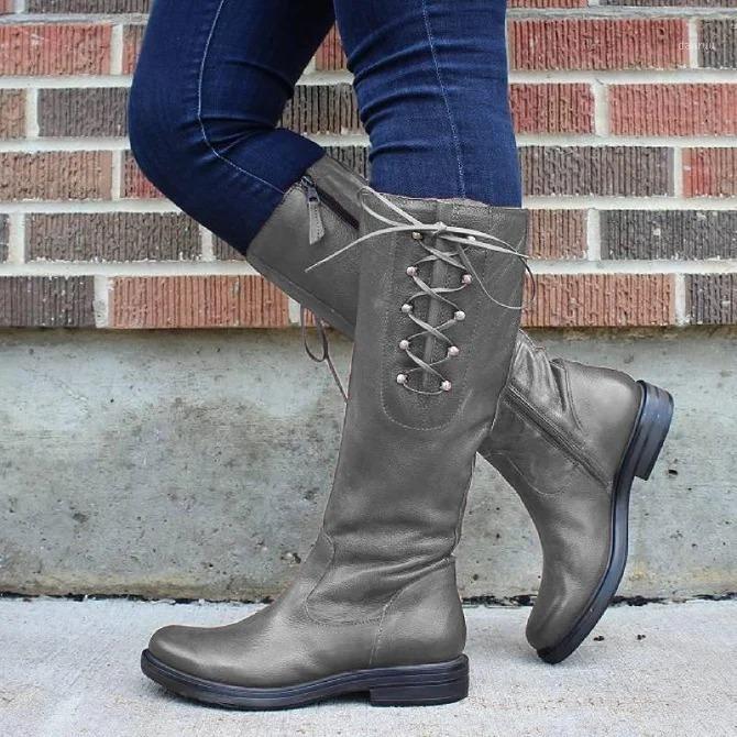 

Women'S Boots Pure Color New Trend Keep Warm Autumn Winter Suitable Wear Over Knee Square Heel Wool Rubber Women'S Boots1, Black