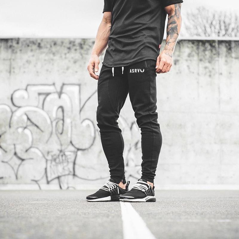 

Sports Pants Men Summer Thin Slimming Embroidery Quick Pants Running Trousers Training Fitness1, Black