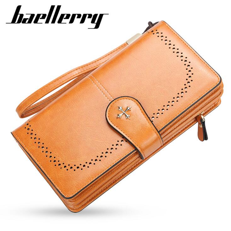 

Factory wholesale women handbag simple atmospheric leather wallet retro leather mobile phone coin purse folding fashion leather clutch walle, Red;black