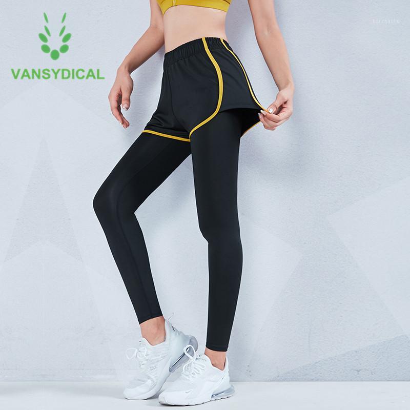 

Vansydical Workout Sports Leggings Women 2 in 1 Yoga Pants Gym Running Tights High Waist Fitness Training Jogging Leggings1, For20552 blue