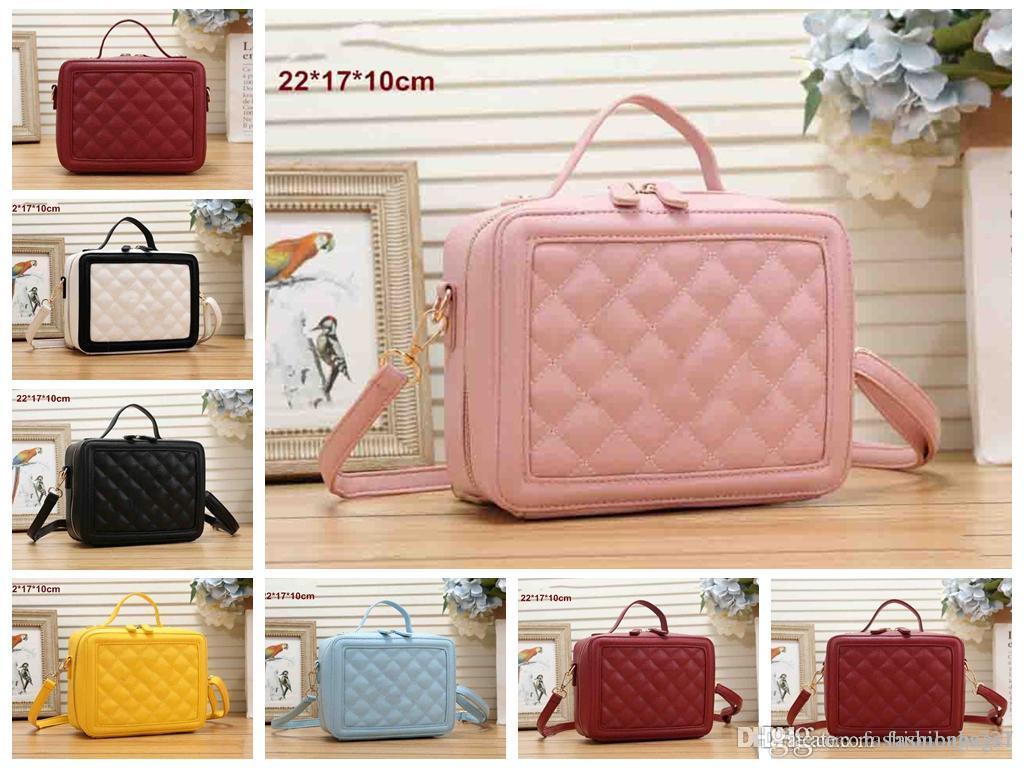 

43 New Multi-color Casual Handbag Shoulder Bag High-end Brand Luxury Chain Diagonal Cross Bag Ladies Handbag Fashion Pop Wallet Phone Bag 28, 22*17*10