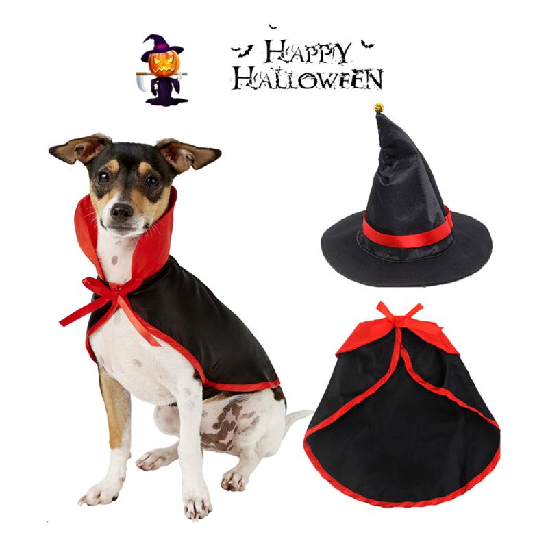 

Pet Cats Dogs Animals Cloak Cape Costume Clothes Kit for H-alloween Christmas Xmas Festival Holiday Present Gift 3 Size, Black