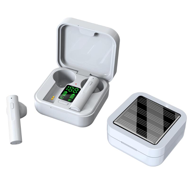 

Original AIR6 PLUS earphone Solar Charging TWS Bluetooth headphone LED display mini Ear buds bluetooth 5.0 headset cell phones, Black