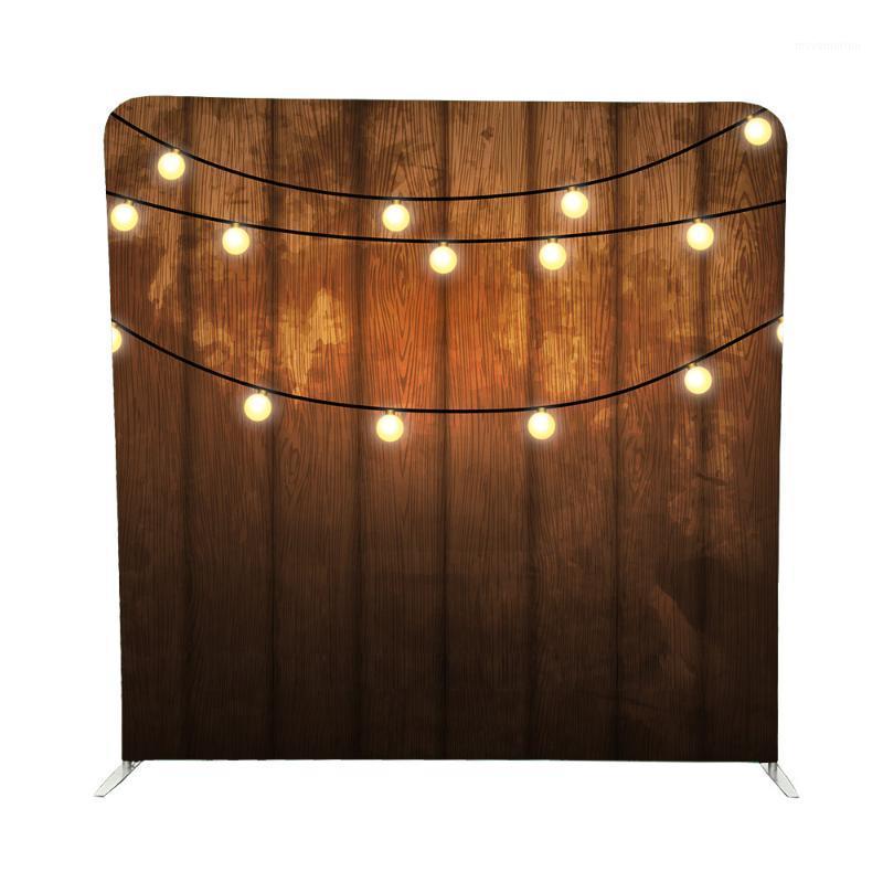 

No.121 wooden with light pillow backdrop with stand for wedding party1