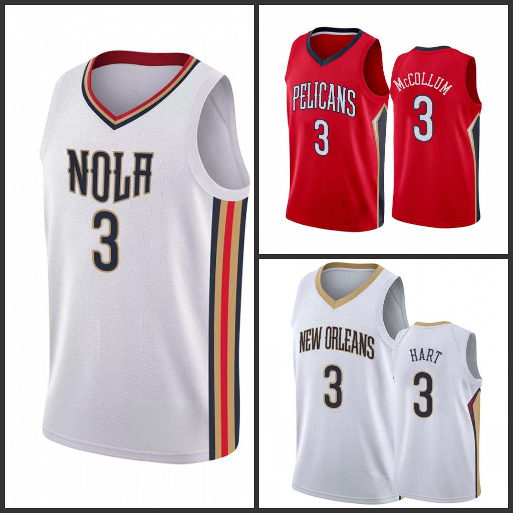 

New Orleans''Pelicans''Men Josh Hart 2019-20 Association Jersey White