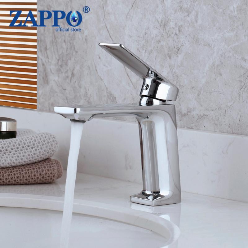 

ZAPPO Chrome Finished Bathroom Basin Faucet Kitchen Faucet Single Handle Mixer Tap Toilet Brass banheiro torneira Water Mixer