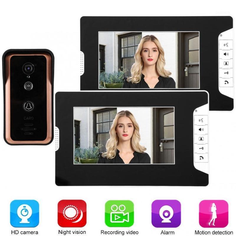 

doorbell 1V2 7-inch Access Control System Intercome with Electronic Lock Open Door Button 100-240V1