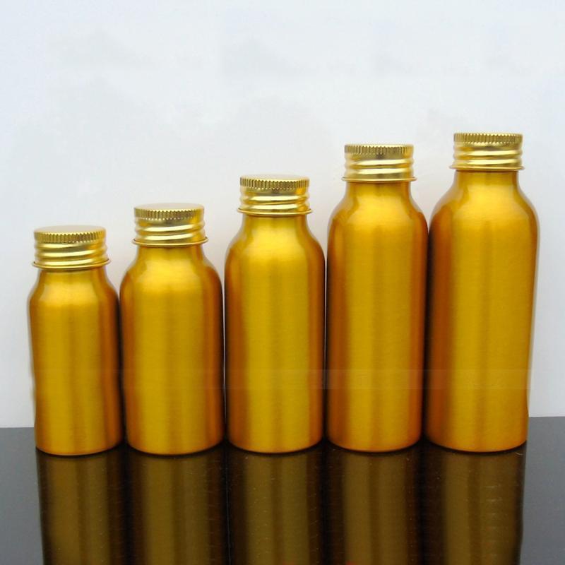 

30/50pcs 30/50/60/80/100ml Aluminum gold empty bottle bottle Screw cap cosmetic jar Sample travel subpackage bottles1