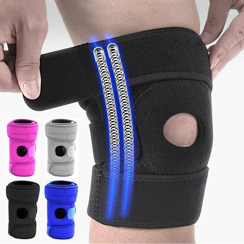 

Adjustable Size Relieve Stress Knee Pad Bandage Sport Safety Protection Elastic Nylon Protector Fitness Elbow Support Braces1, Black