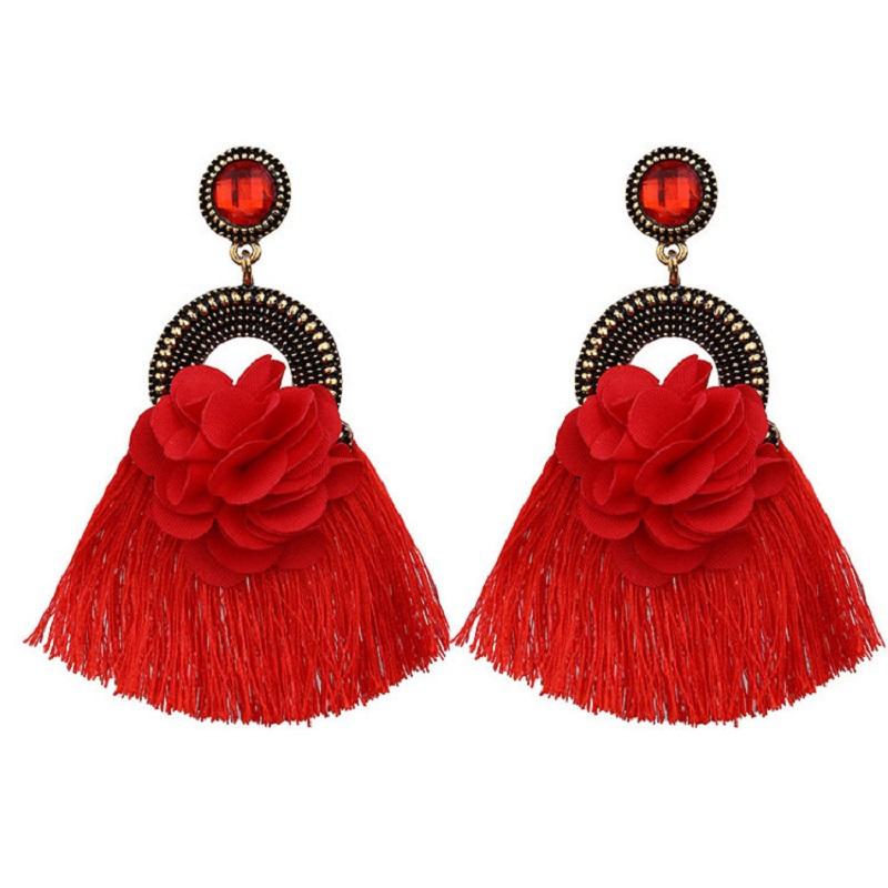 

ways, cross-border for alloy flower tassels eardrop jewel-encrusted star earrings to taste a undertakes with the model