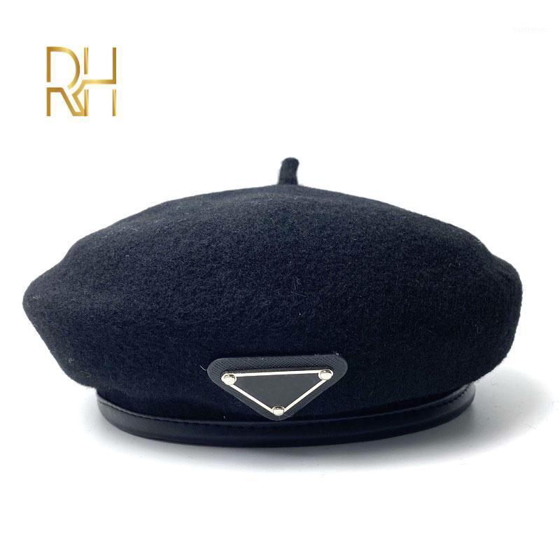

Women Girl Beret French Artist Warm Wool Winter Beanie Hat Fashion Geometry Beret Hats Elegant Lady Winter Cap Female Cap Gorras1, White