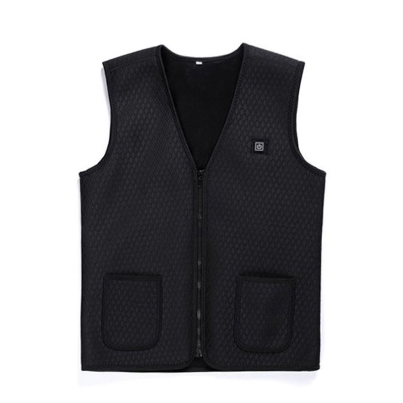 

Men's Jackets Electric Heating Vest USB Rechargeable Washable Heated Jacket For Skiing Fishing Hiking Vests, Black;brown