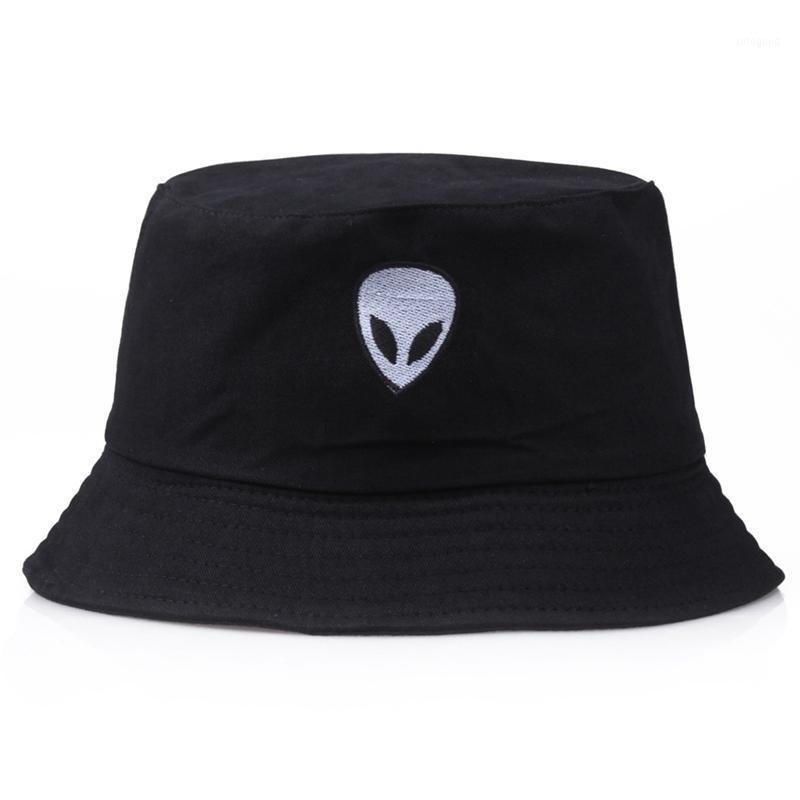 

Cloches Unisex Embroidered Alien Foldable Bucket Hat Beach Sun Street Headwear Fisherman Cap Men And Woman1, Wt